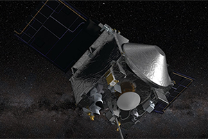 Computer generated picture of the OSIRIS-REx spacecraft. Credit: NASA.